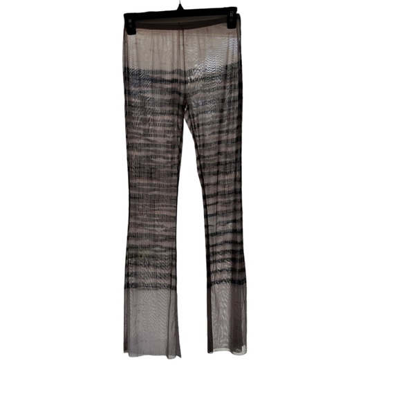 Soft Mesh Pants Bootcut Unique Ocean Animal Print Size L - Picture 4 of 6